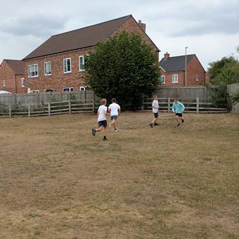 Boys exercising