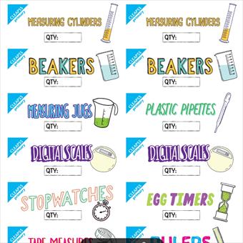 Small labels with quantities