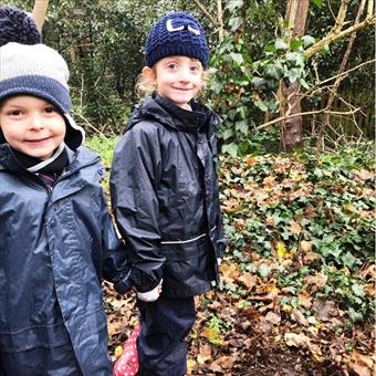 Children in winter clothes 