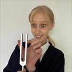 Touching a tuning fork