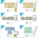 Large equipment labels with quantities 